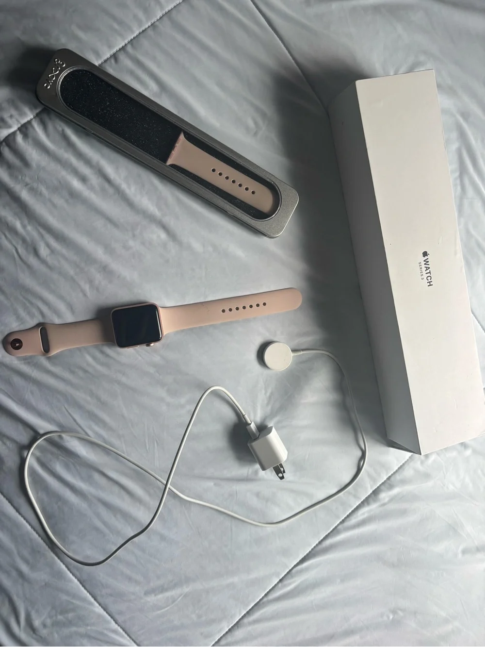 Apple Watch in Pink Sand with Matching Sport Band